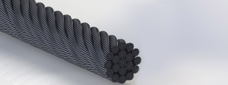 Seil aus Wolframdraht 19x19