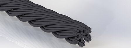 Seil aus Wolframdraht 6x7