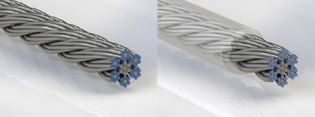 Seil mit Kupferdraht