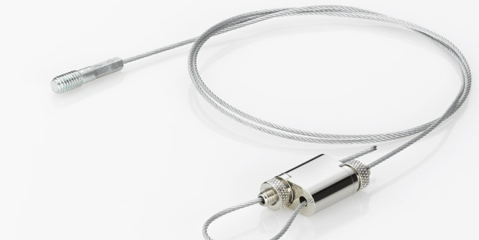 Suspension rope with wire rope end